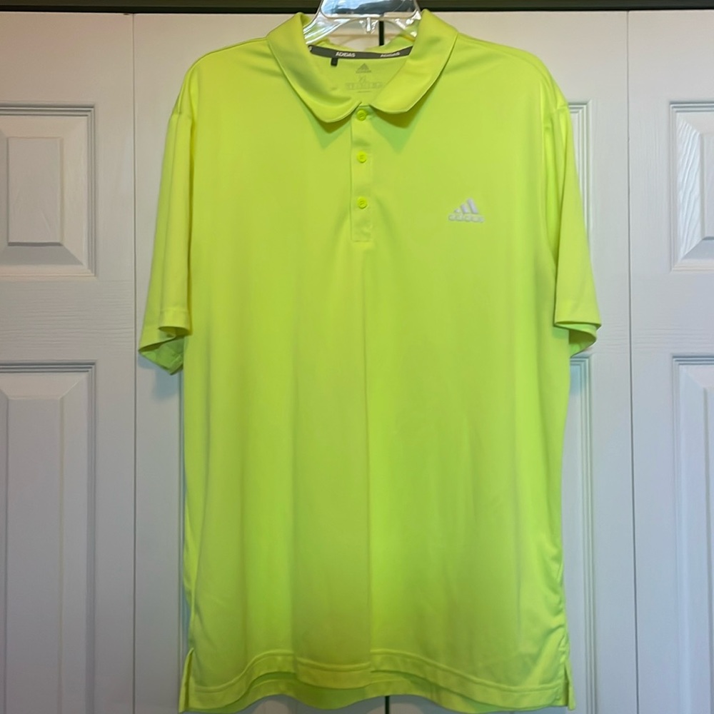 Mens Adidas XL Polo. Great condition. Color  Neon Yellow / Green